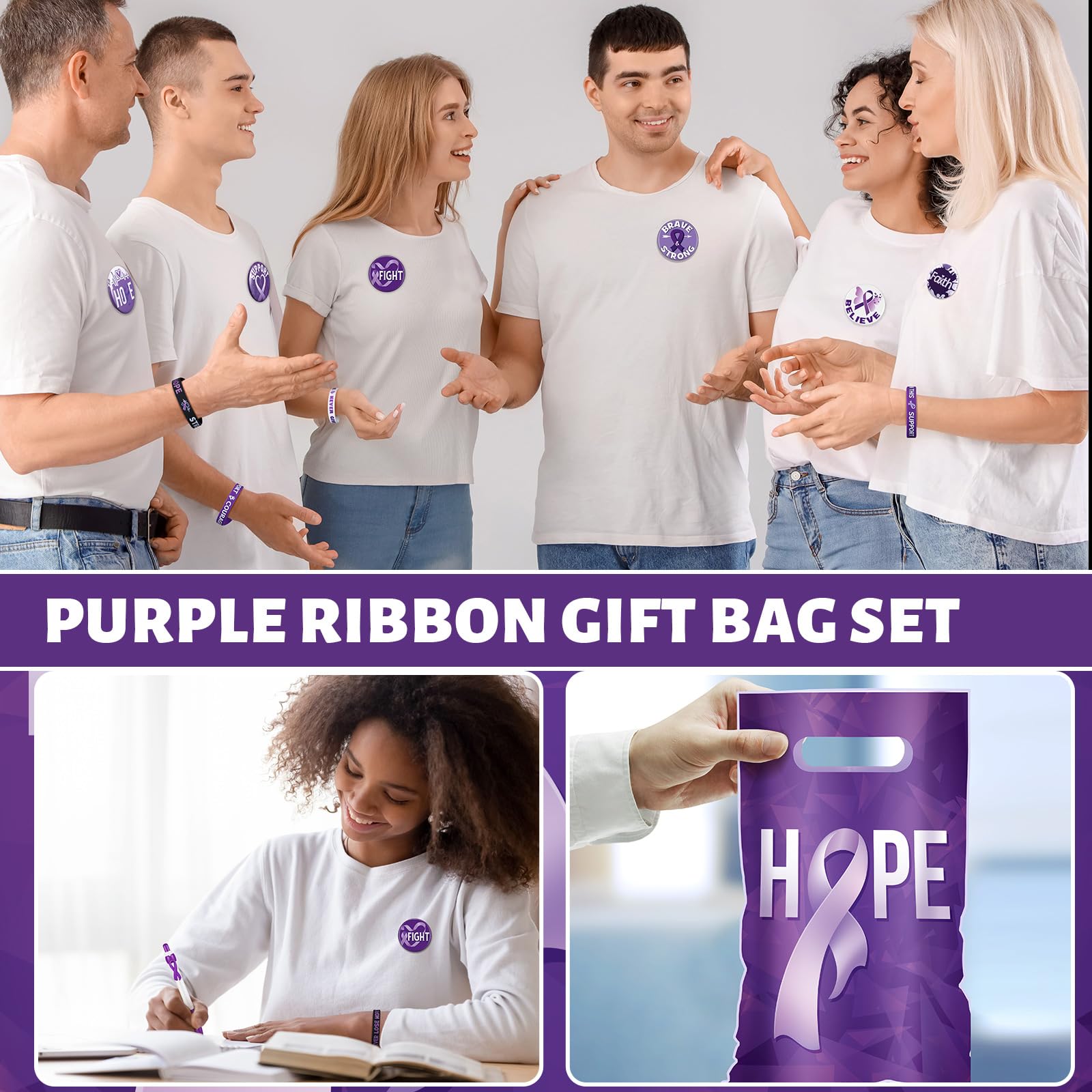 DECORTÉLIPOSOMEADVANCED PURPLERIBBON SET Amazon.com: Supervitae 200 Pcs Purple Ribbon Awareness Accessories